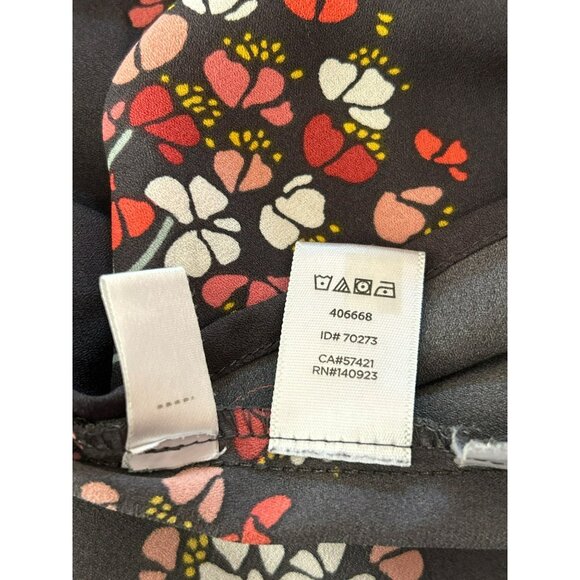 Loft Womens Retro Floral Button-Up Shirt X-Large Cottagecore Adjustable Sleeve - Picture 6 of 6